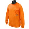 Radians Hi-Vis Non-Rated LS T-Shirt w/Max-Dri-Org-XL ST21-NPOS-XL